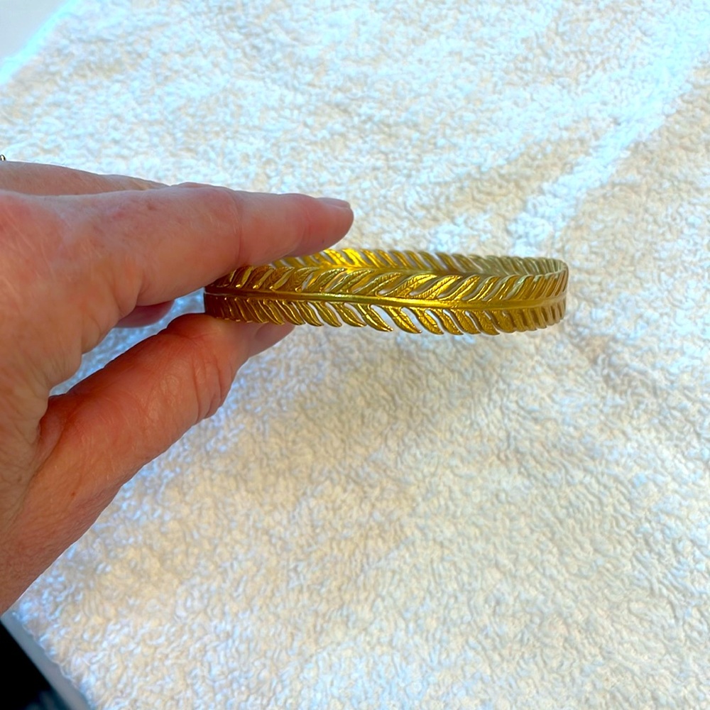 Julie Vos. Size Large. Feather bangle bracelet. New without tags. Never worn.